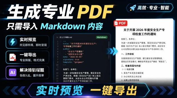 只需导入Markdown内容，实时预览一键导出专业PDF！轻松解决AI生成内容排版问题Presto-途喵资源网 精品教程 行业软件 热门项目 这里总能找到你需要的资源！