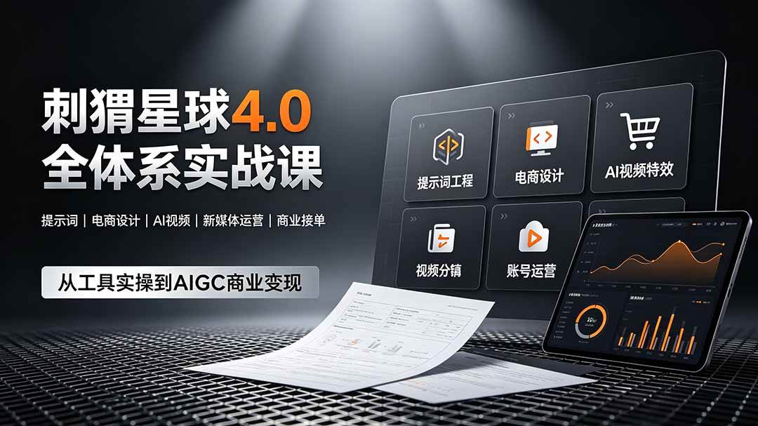（19224期）刺猬星球4.0全体系实战课，覆盖提示词工程、电商设计、AI视频特效与新媒体运营，一站式掌握AIGC商业核心技能-途喵资源网 精品教程 行业软件 热门项目 这里总能找到你需要的资源！