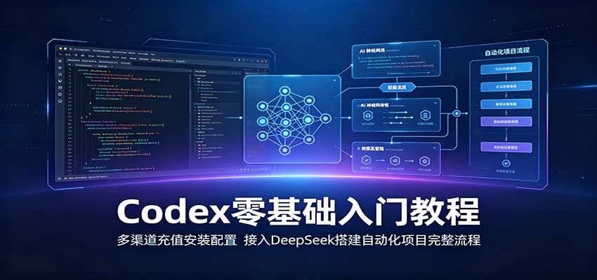 Codex零基础入门教程：多渠道充值安装配置，接入DeepSeek搭建自动化项目完整流程-途喵资源网 精品教程 行业软件 热门项目 这里总能找到你需要的资源！