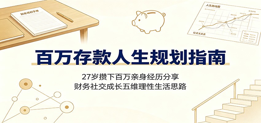 百万存款人生规划指南：27岁攒下百万亲身经历分享，财务社交成长五维理性生活思路-途喵资源网 精品教程 行业软件 热门项目 这里总能找到你需要的资源！