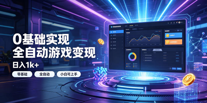 0基础实现全自动游戏变现，日入1k+，小白直接上手搞钱！【揭秘】-途喵资源网 精品教程 行业软件 热门项目 这里总能找到你需要的资源！
