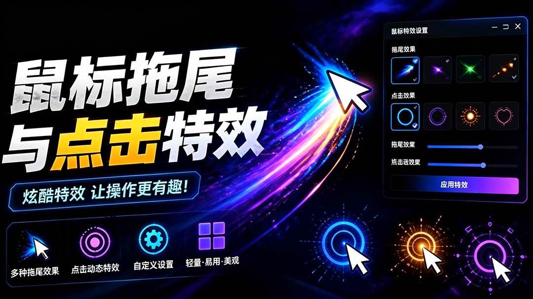 （19356期）Windows特效小工具！一键给你的鼠标添加拖尾与点击动态特效，吾爱出品，免费使用 Mouse Trail-途喵资源网 精品教程 行业软件 热门项目 这里总能找到你需要的资源！