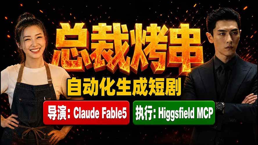 （19541期）《总裁烤串》真人短剧全自动诞生！Claude Fable5 当导演，Higgsfield MCP 执行！-途喵资源网 精品教程 行业软件 热门项目 这里总能找到你需要的资源！