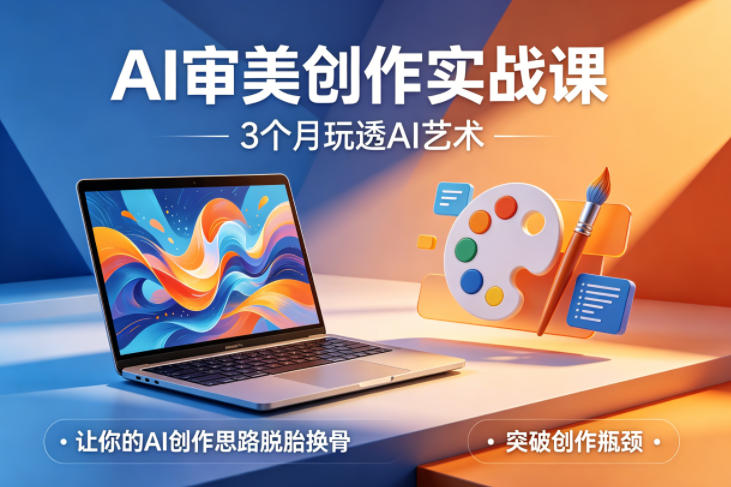AI审美创作实战课，3个月玩透AI艺术，让你的AI创作思路脱胎换骨，突破创作瓶颈（更新0706）-途喵资源网 精品教程 行业软件 热门项目 这里总能找到你需要的资源！