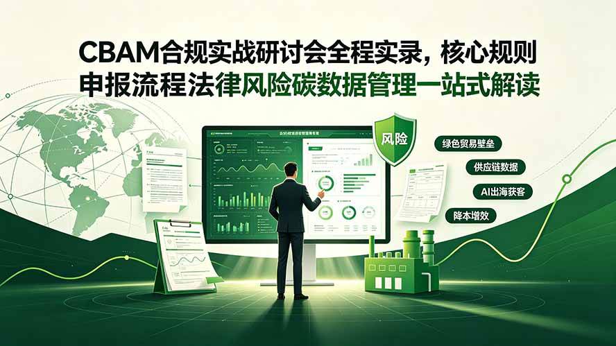 （19235期）CBAM合规实战研讨会全程实录，核心规则申报流程法律风险碳数据管理一站式解读-途喵资源网 精品教程 行业软件 热门项目 这里总能找到你需要的资源！