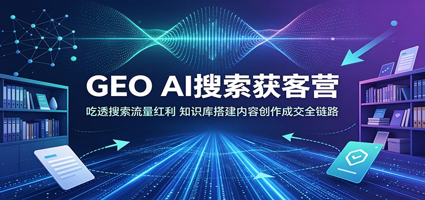 GEO AI搜索获客营：吃透搜索流量红利，知识库搭建内容创作成交全链路-途喵资源网 精品教程 行业软件 热门项目 这里总能找到你需要的资源！