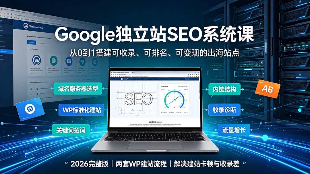 （19426期）Google独立站SEO-7月系统课：出海基建×WordPress建站×AI内容生产×站内外优化×Search Console×AdSense变现-途喵资源网 精品教程 行业软件 热门项目 这里总能找到你需要的资源！
