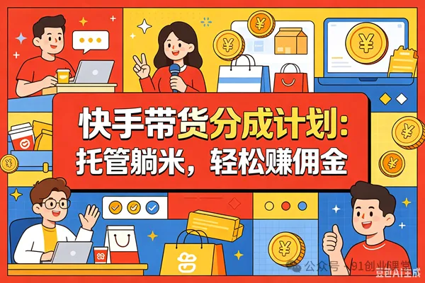7月最新项目——快手带货分成计划：托管躺米，轻松赚佣金，社裙兔费橡木-途喵资源网 精品教程 行业软件 热门项目 这里总能找到你需要的资源！