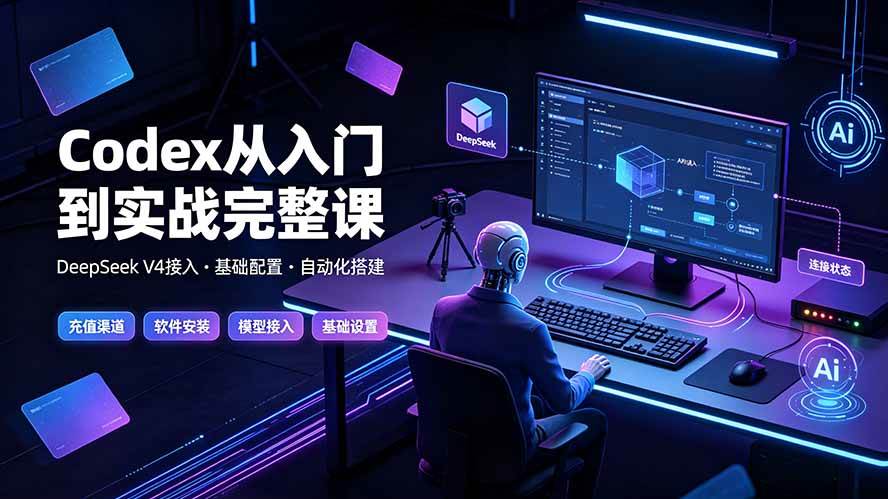 （19257期）Codex从入门到实战完整课｜充值·安装·接入DeepSeek，记忆·插件·Skill·CLI·MCP全拆解-途喵资源网 精品教程 行业软件 热门项目 这里总能找到你需要的资源！