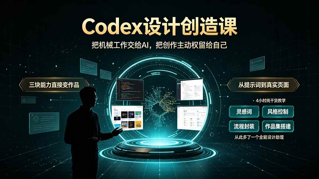 （19362期）Codex设计创造课-2期，小白也能掌握的Codex设计创造技巧，把机械工作交给AI，把创作主动权留给自己-途喵资源网 精品教程 行业软件 热门项目 这里总能找到你需要的资源！