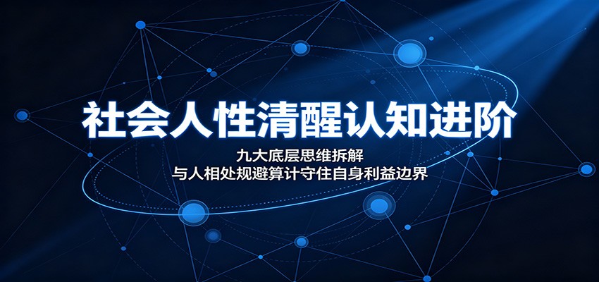 社会人性清醒认知进阶：九大底层思维拆解，与人相处规避算计守住自身利益边界-途喵资源网 精品教程 行业软件 热门项目 这里总能找到你需要的资源！