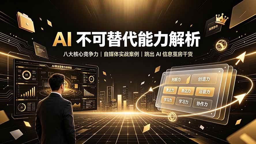 （19344期）付费文章：AI 不可替代能力解析▸八大核心竞争力｜自媒体实战案例｜跳出 AI 信息茧房干货-途喵资源网 精品教程 行业软件 热门项目 这里总能找到你需要的资源！