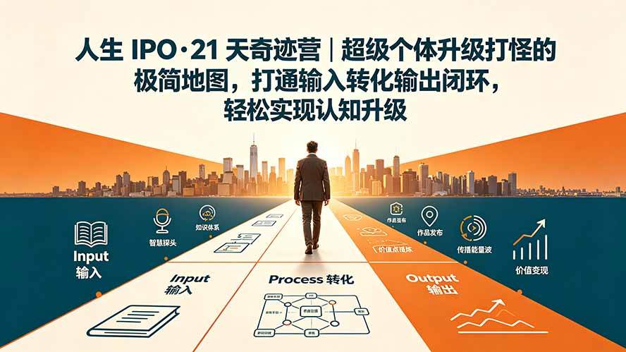 （19532期）人生 IPO-21 天奇迹营｜超级个体升级打怪的极简地图，打通输入转化输出闭环，轻松实现认知升级-途喵资源网 精品教程 行业软件 热门项目 这里总能找到你需要的资源！