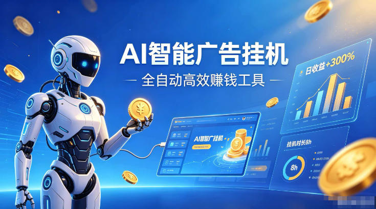 AI智能广告挂G，在家自动賺收益，全程无需人工操作、不用直播、不用拉人【揭秘】-途喵资源网 精品教程 行业软件 热门项目 这里总能找到你需要的资源！