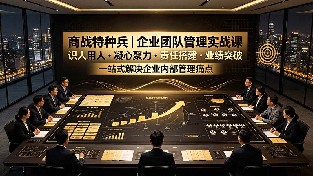 （19534期）商战特种兵｜企业团队管理实战课：识人用人｜凝心聚力｜责任搭建｜业绩突破，一站式解决企业内部管理痛点-途喵资源网 精品教程 行业软件 热门项目 这里总能找到你需要的资源！