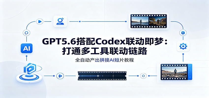 GPT5.6搭配Codex联动即梦：打通多工具联动链路，全自动产出拼接AI短片教程-途喵资源网 精品教程 行业软件 热门项目 这里总能找到你需要的资源！