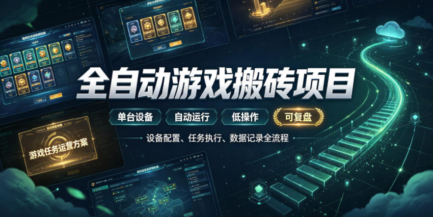 实现全自动游戏搬砖躺賺，每日稳定收益千元，近几年最稳，一台设备就能做！【揭秘】-途喵资源网 精品教程 行业软件 热门项目 这里总能找到你需要的资源！