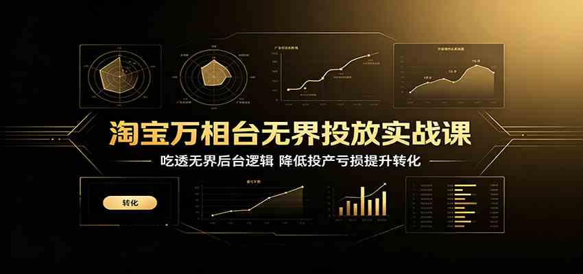 淘宝万相台无界投放实战课：吃透无界后台逻辑，降低投产亏损提升转化-途喵资源网 精品教程 行业软件 热门项目 这里总能找到你需要的资源！